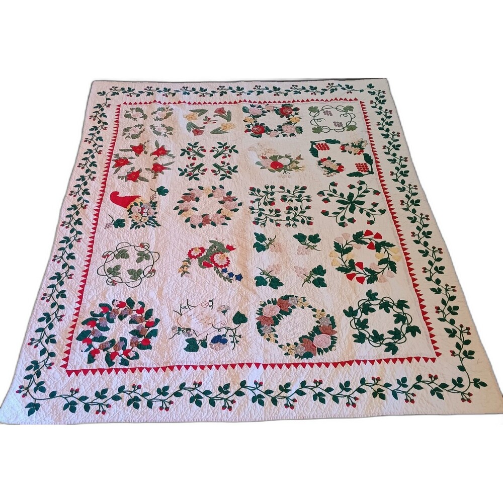 Vtg Limited Edition The Bride's Quilt Album Applique Smithsonian Collection Xmas